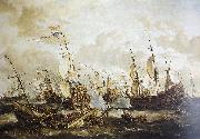Abraham Storck Four Days Battle, 1-4 June 1666 oil on canvas
